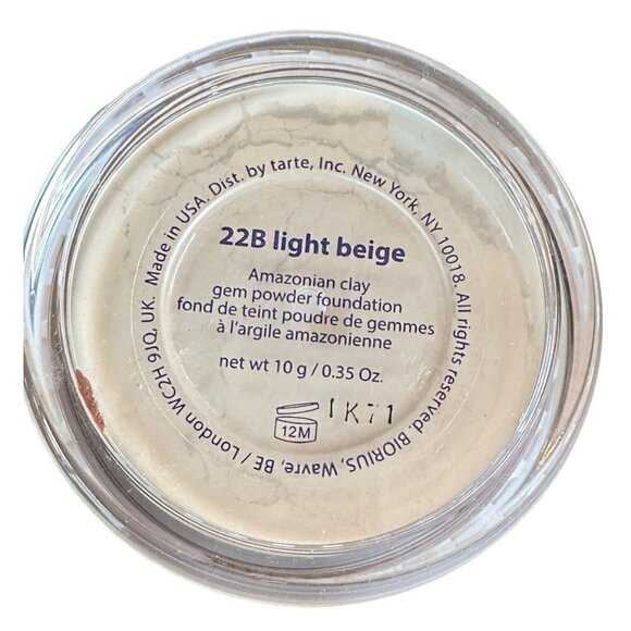 Tarte Amazonian Clay Gem Powder Foundation Loose Powder 22B Light Beige 0.35 oz - Picture 3 of 7